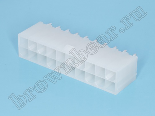 Разъем питания Mini-Fit 20 контактов, вилка на плату, шаг 4,2мм MF-20MA