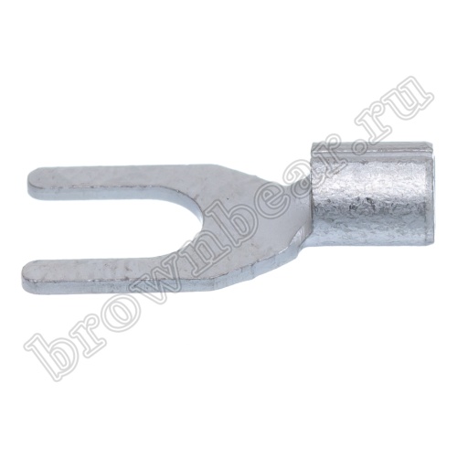Клемма вилочная обжимная тип "U" 4.3 мм на провод 1.5 - 2.5 мм², неизолированная, кратно 100шт. TY-2-4 фото 6