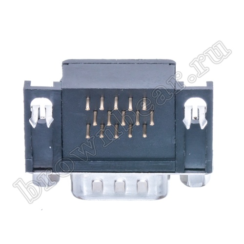 Разъем D-SUB  15 контактов высокой плотности, вилка на плату, прямой угол DHR-15M фото 7