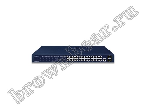 GS-4210-24T2S Управляемый L2/L4 коммутатор Planet, 24 порта 10/100/1000Мбит/с, 2 порта SFP 100/1000Мбит/с фото 4