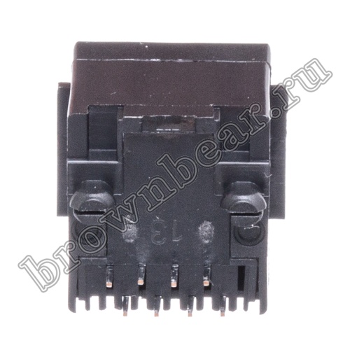 Разъём RJ-45 гнездо на плату, 8P8C, тип 3 TJ3-8P8C фото 2