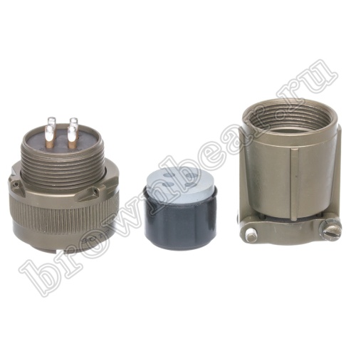 Разъём Amphenol серии MS, 4 контакта, вилка на кабель, тип 18, резьбовой MS3106E-18-4P фото 6