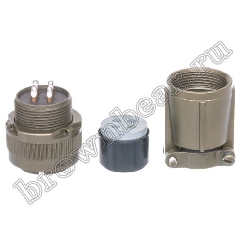 Разъём Amphenol серии MS, 4 контакта, вилка на кабель, тип 18, резьбовой MS3106E-18-4P фото 6
