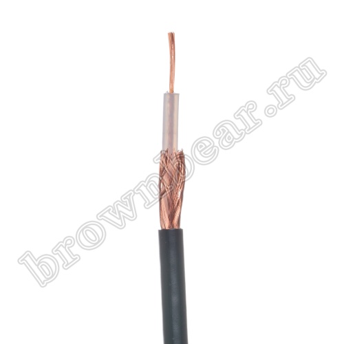 Кабель коаксиальный RG-58 C/U, бухта 100м, черный 