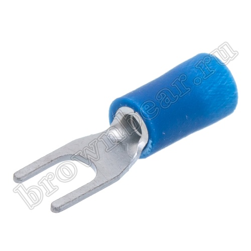 Клемма вилочная обжимная тип "U" 3.7 мм на провод 1.5 - 2.5 мм², изолированная, кратно 100шт. TYI-2-3