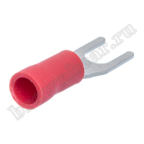 Клемма вилочная обжимная тип "U" 3.7 мм, на провод 0.25 - 1.5 мм², изолированная, кратно 100шт. TYI-1.25-3 фото 3