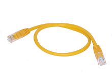 Патч-корд UTP RJ-45, категория 5e, литой, 0.5 метра, желтый 