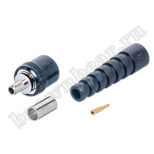 Разъем BNC штекер на кабель RG-58, обжимной, изолированный BNCI-C58P фото 2