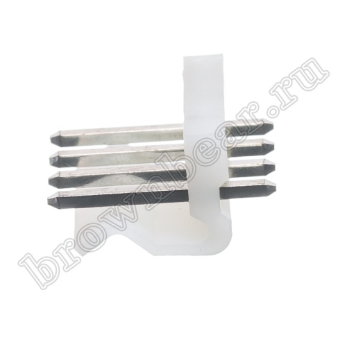 Разъем питания 4 контакта, вилка на плату, шаг 3.96 мм PWL-4 фото 2