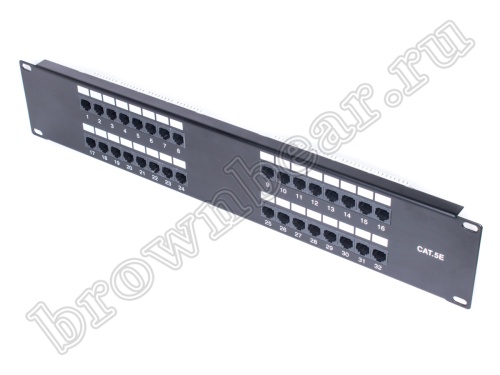 Патч-панель 32 порта RJ-45, кат. 5е 