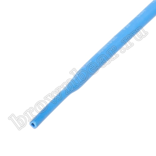 Трубка термоусадочная ТУТ (кембрик) синяя, диаметр 2.0/1.0 мм.  фото 2