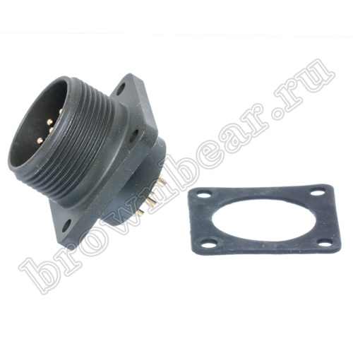 Разъём промышленный круглый MIL-5015 серии MS 7 контактов, вилка на блок фото 2