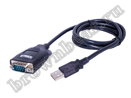 Кабель-переходник USB-COM (RS232), type А вилка - D-SUB 9 вилка, 1 метр, FTDI чип