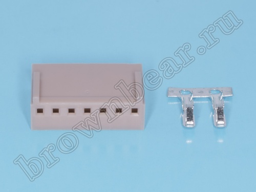 Разъем питания 7 контактов, гнездо на кабель, шаг 2.54 мм HU-7 фото 5