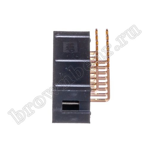 Разъем IDC 2х 8 вилка на плату, шаг 2.54мм, прямой угол BH-16R фото 5