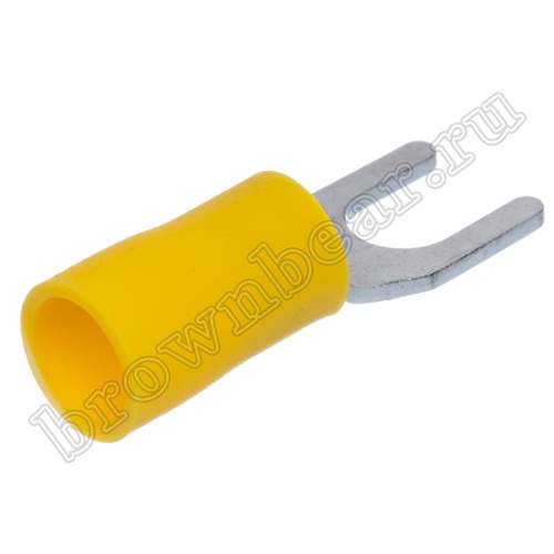 Клемма вилочная обжимная тип "U" 5.3 мм на провод 4.0 - 6.0 мм², изолированная, кратно 100шт. TYI-5.5-5 фото 2