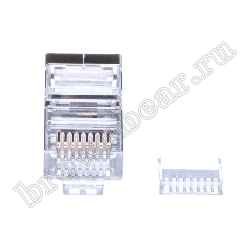 Разъём RJ-45 экранированный, 5 категории, для одножильного, кабеля cо вставкой  TPS5-8P8C-S фото 3