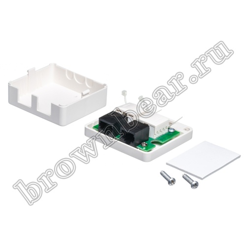 Розетка компьютерная накладная двойная RJ-45 категория 5е, тип KRONE, белая  фото 4