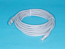 Патч-корд UTP RJ-45, категория 5e, литой, 5 метров, серый 
