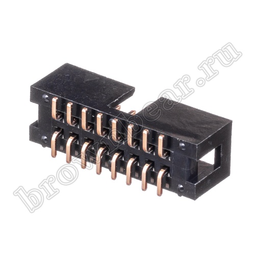 Разъем IDC 2х8 вилка на плату, шаг 2.54мм, поверхностный монтаж BHS-16 фото 3
