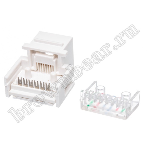 Модуль RJ-12  6P6C, Keystone, белый  фото 4