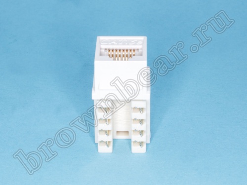 Модуль RJ-45 8P8C кат.5e, Keystone, универсальный, компакт, белый, PCnet  фото 4