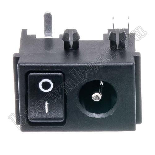 Разъем питания DC гнездо 2.1 x 5.5 мм, на плату с выключателем DJK-30A фото 7