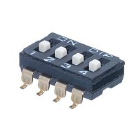Переключатель Dip-Switch 4 контактных группы, планарный SWD4-4