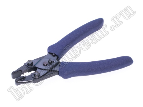 Пресс-клещи (кримпер) для обжима скотчлоков, 101 мм, с фиксатором HT-310