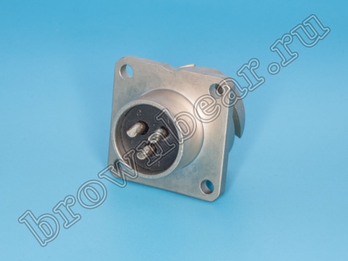 Разъем Amphenol серии 97B, ACA-B, 3 контакта, розетка на блок, тип 14S, байонет 97B3102E-14S-7S(A23) фото 3