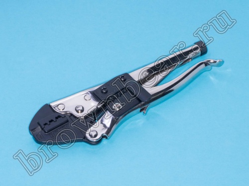 Пресс-клещи (кримпер) для обжима неизолированных клемм на провод 10-20 AWG, с зачисткой и обрезкой YY-78-319 фото 2
