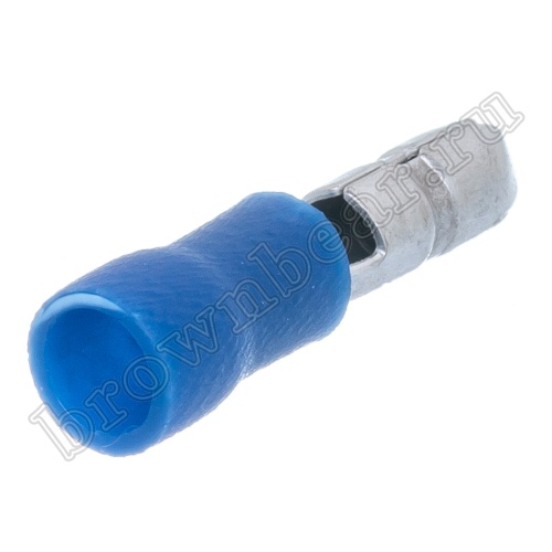 Клемма штекерная обжимная тип "B" 4.0 мм вилка на провод 1.5 - 2.5 мм², изолированная, кратно 100шт. TBI-2-4M фото 4