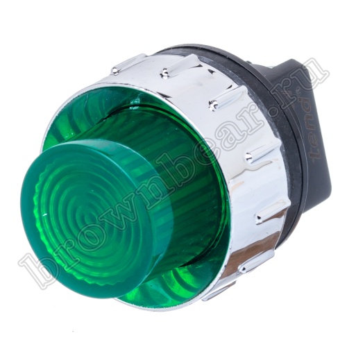 Лампа неоновая индикаторная 220В, d 25 мм, зеленая