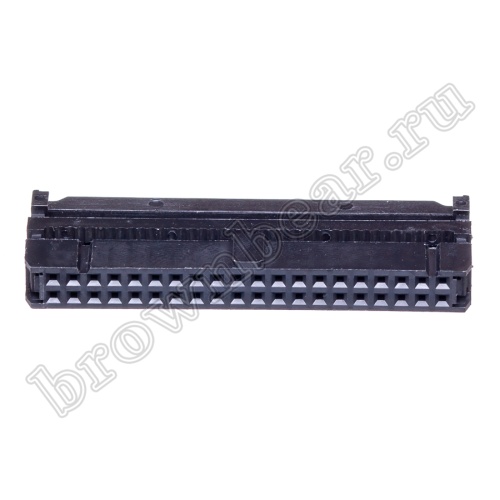 Разъем IDC 2х20 розетка на плоский кабель, шаг 2.54мм IDC-40 фото 3