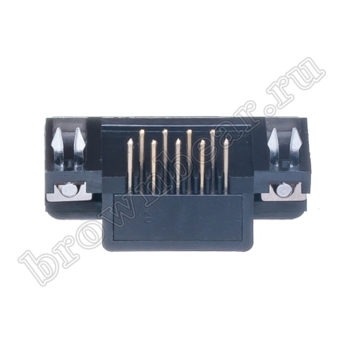 Разъем D-SUB 9 контактов, гнездо на плату, прямой угол 9.4мм DRB-9FB фото 5