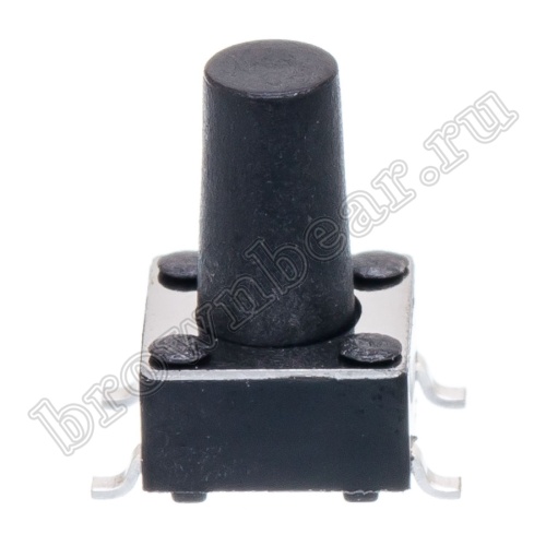 Кнопка тактовая SMD, 6х6 мм, h=9.5, 4 контакта SWT-34-95 фото 7