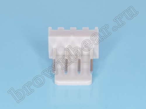 Разъем питания 4 контакта, вилка на плату, прямой угол, шаг 2.54 мм WF-4R фото 5