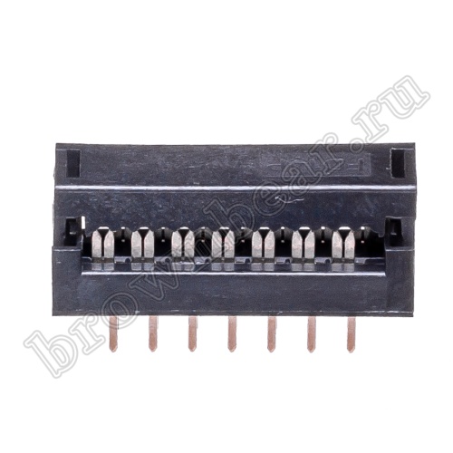 Разъем IDC 2х7 контактов на плату для наколки на шлейф, шаг 2.54мм FDC-14 фото 6