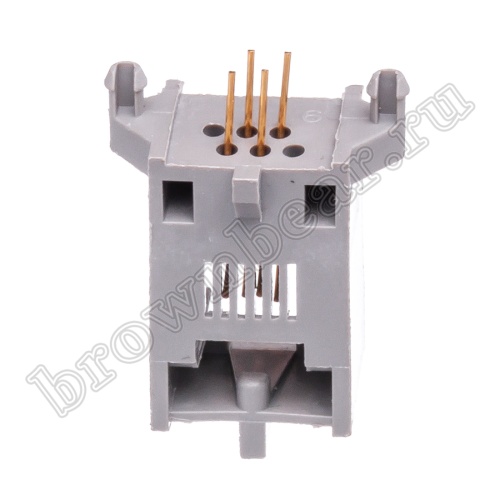 Разъём RJ-11 гнездо на плату, 6P4C, тип 8 TJ8-6P4C фото 5