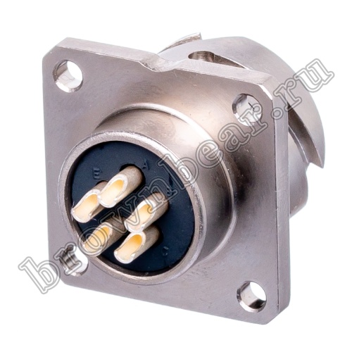 Разъем Amphenol серии 97B, ACA-B, 5 контактов, розетка на блок, тип 14S, байонет 97B3102E-14S-5S(A23) фото 5