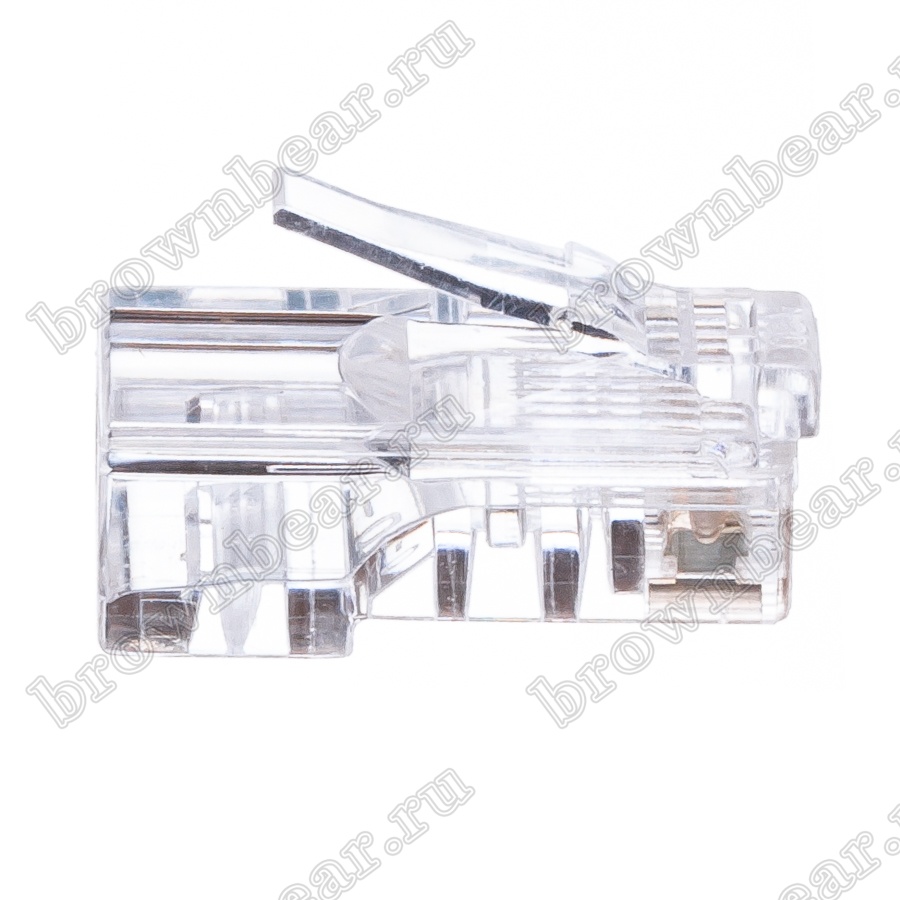 Вилка RJ-45, 8P8C для круглого одножильного кабеля TPR-8P8C-S2 купить в ...
