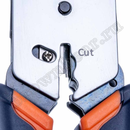 Пресс-клещи (кримпер) для обжима разъемов RJ-45, c храповым механизмом HT-L2182R фото 4