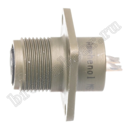 Разъём Amphenol серии MS, 2 контакта, розетка на блок, тип 10SL, резьбовой MS3102E-10SL-4S фото 3