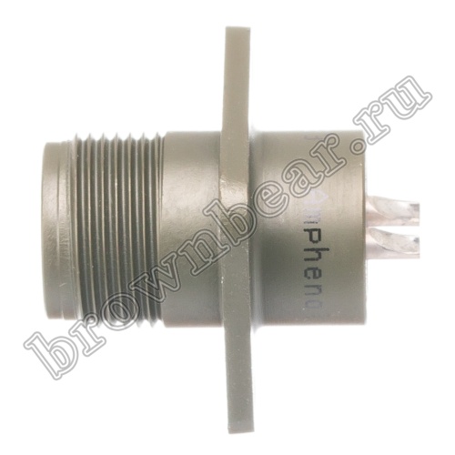 Разъём Amphenol серии MS, 2 контакта, вилка на блок, тип 10SL, резьбовой MS3102E-10SL-4P фото 3