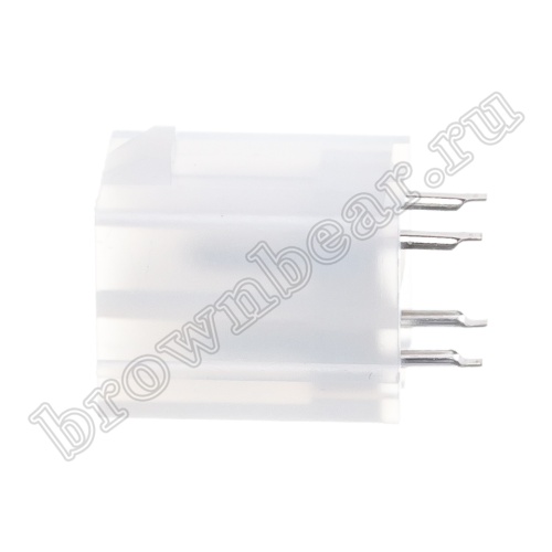 Разъем питания Mini-Fit 4 контакта, вилка на плату, шаг 4,2мм MF-4MA/2 фото 2