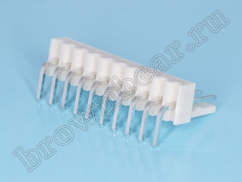 Разъем питания 10 контактов, вилка на плату, прямой угол, шаг 2.54 мм WF-10R фото 3