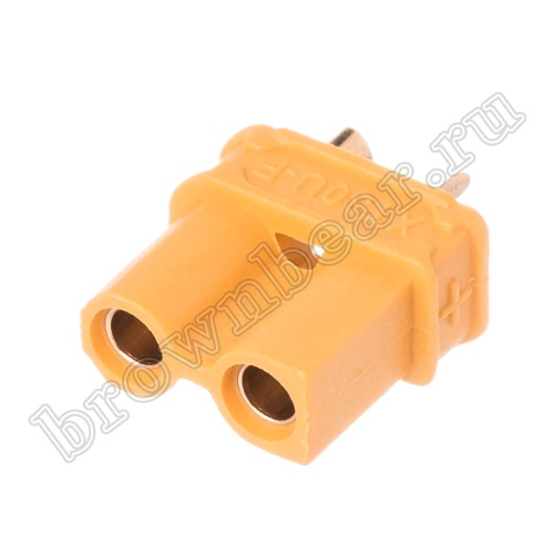 Разъем питания XT30 для АКБ, 2 контакта, розетка на кабель XT30U-F.G.Y