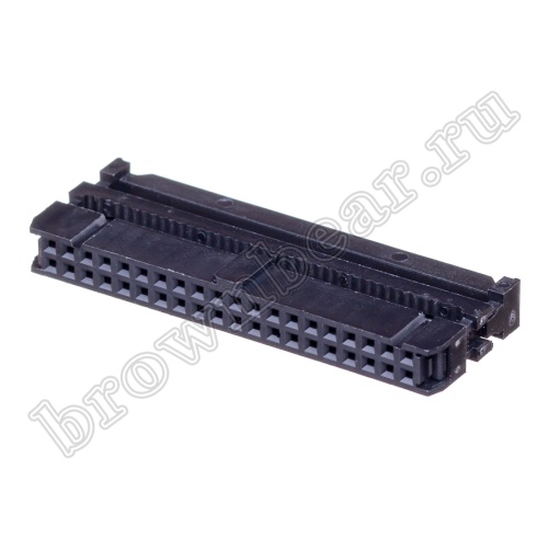 Разъем IDC 2х20 розетка на плоский кабель, шаг 2.54мм IDC-40