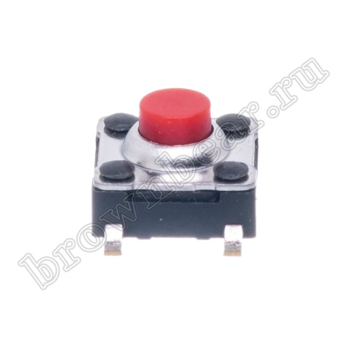 Кнопка тактовая влагозащищенная SMD, 6х6 мм, h=4.3 мм, 4 контакта SWT-54 фото 2