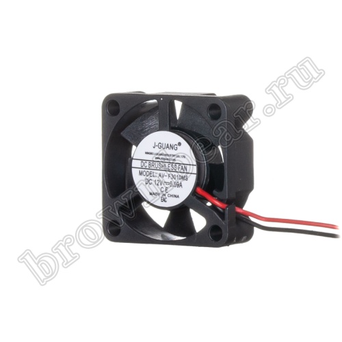 Вентилятор для корпуса 30х30х10, DC 12В, 0.09А,  подшипник скольжения, AV-F3010MS фото 7